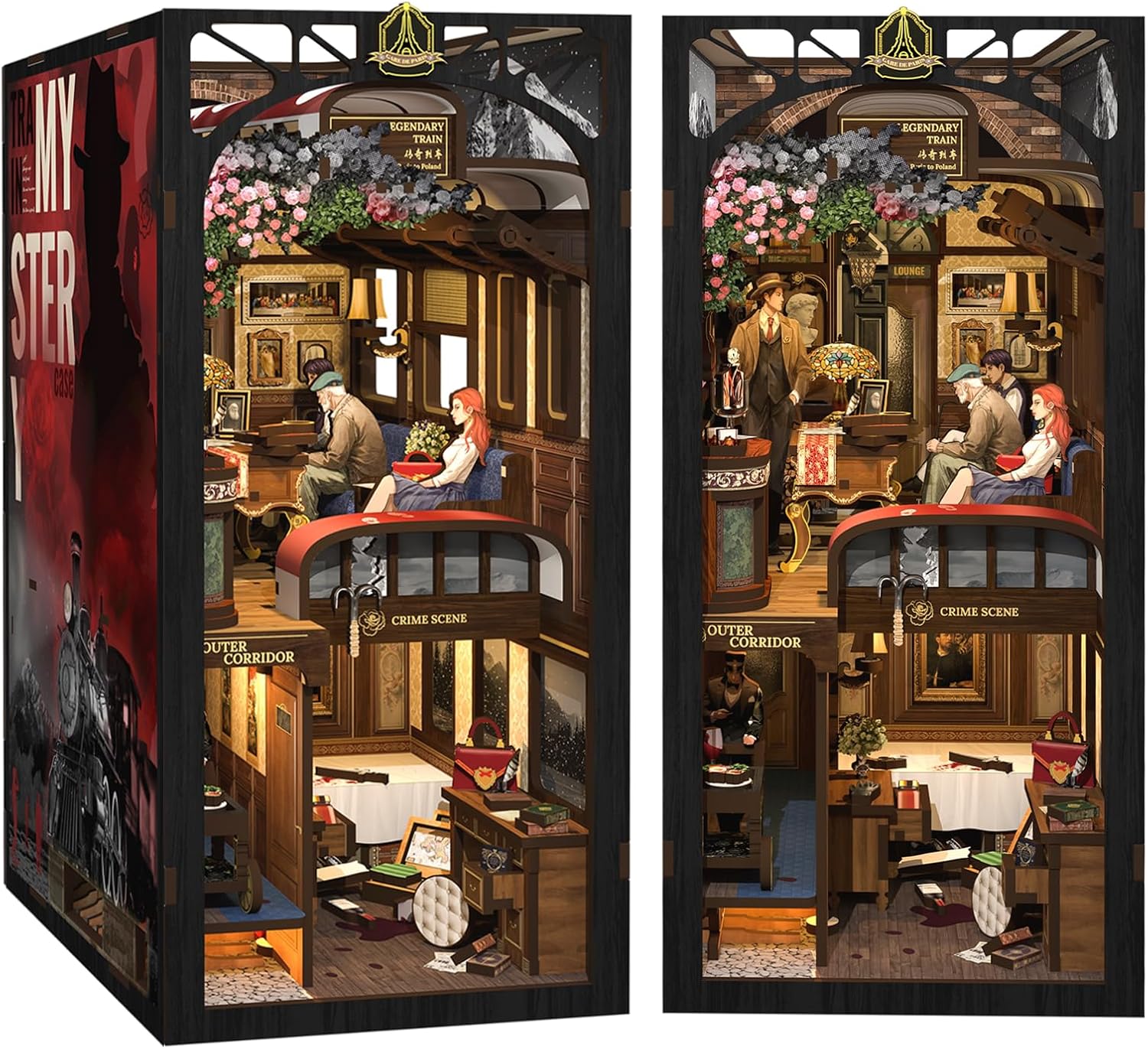 CUTEBEE Book Nook Kit for DIY Miniature House Craft Lovers