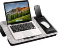 Extra Large Adjustable Lap Desk with Gel Wrist Rest - White Marble