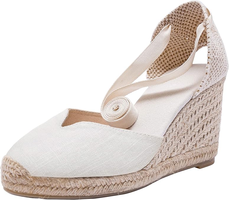U-lite Womens Espadrille Wedge Sandals for Summer Style