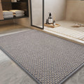 Grey & Beige Chenille Bath Mat - Super Absorbent, Non Slip