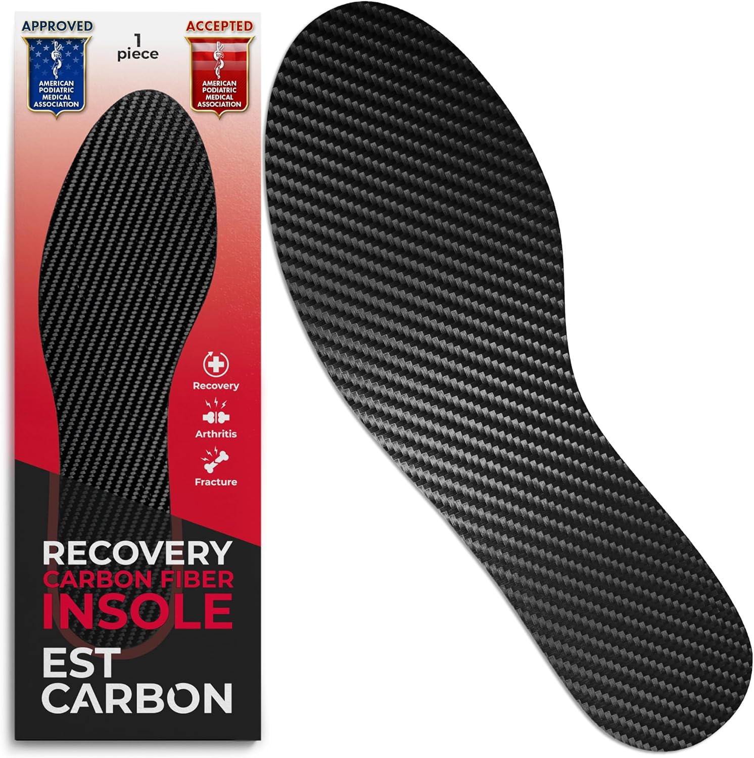 Carbon Fiber Insole for Men and Women - Unisex Orthotic Support