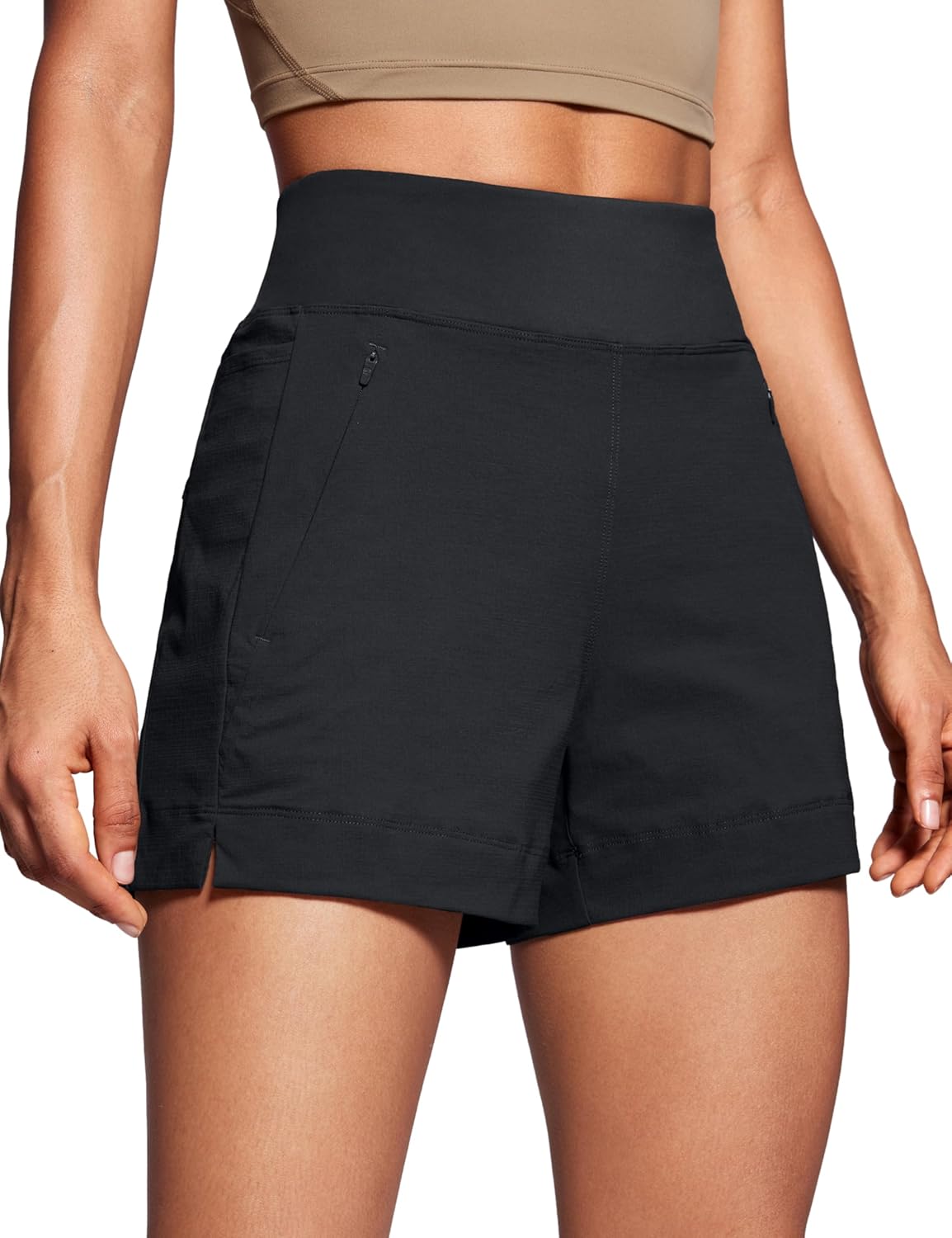 CRZ YOGA Women's Lightweight Mid Rise Hiking Shorts for Summer