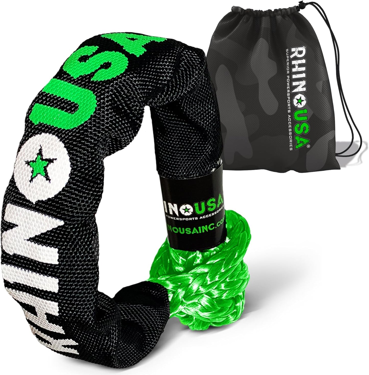 Rhino USA Synthetic Soft Shackle Rope for Offroad Recovery Needs