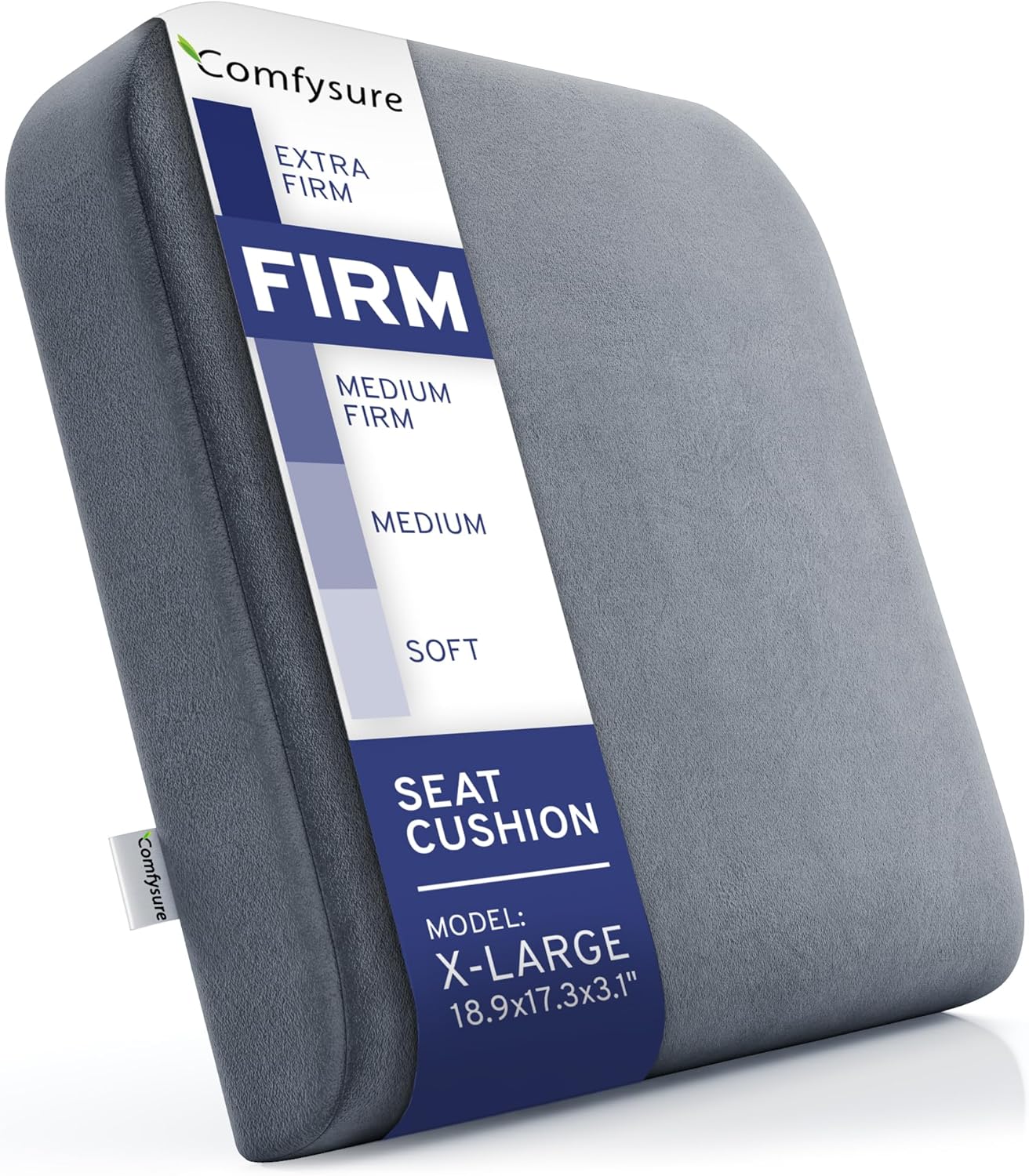 Comfort Max Memory Foam Seat Cushion - Bariatric Support 19x17