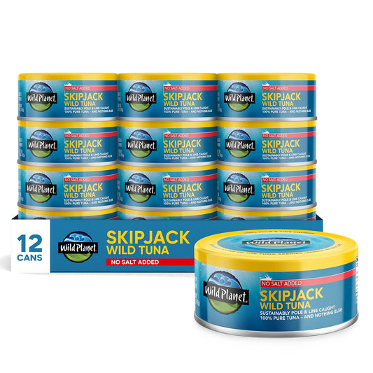 Wild Planet Skipjack Tuna - Sustainably Caught, No Salt Added