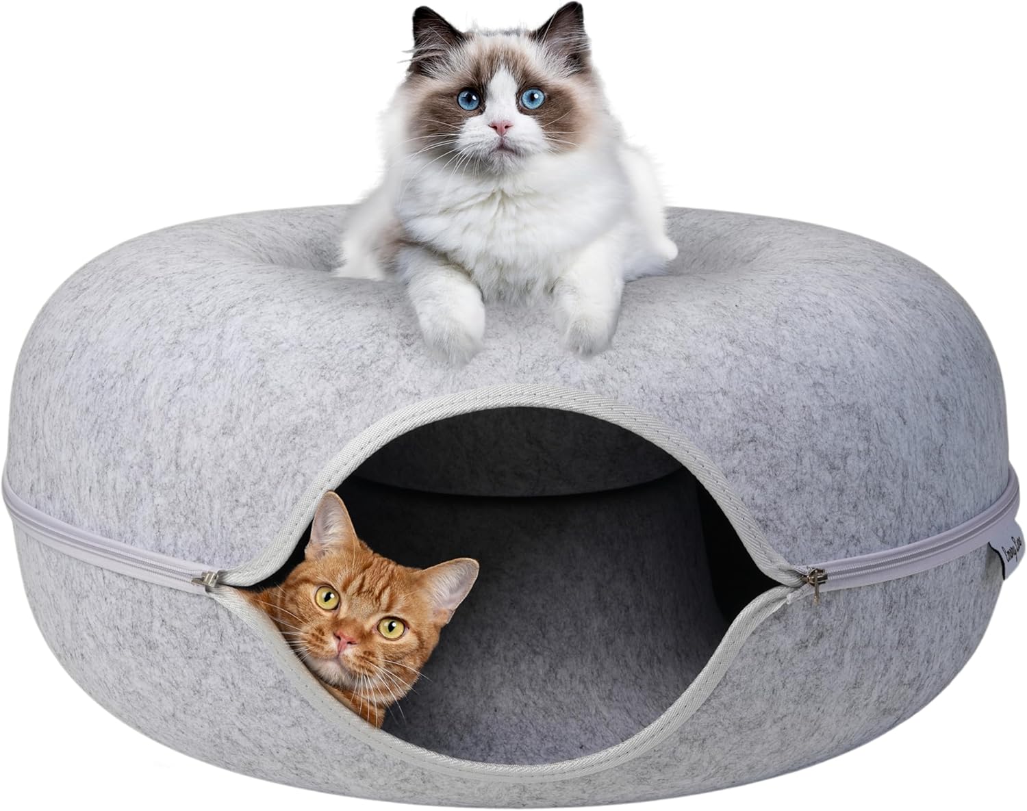 Premium Cat Cave for Small Pets - Multifunctional Donut Bed