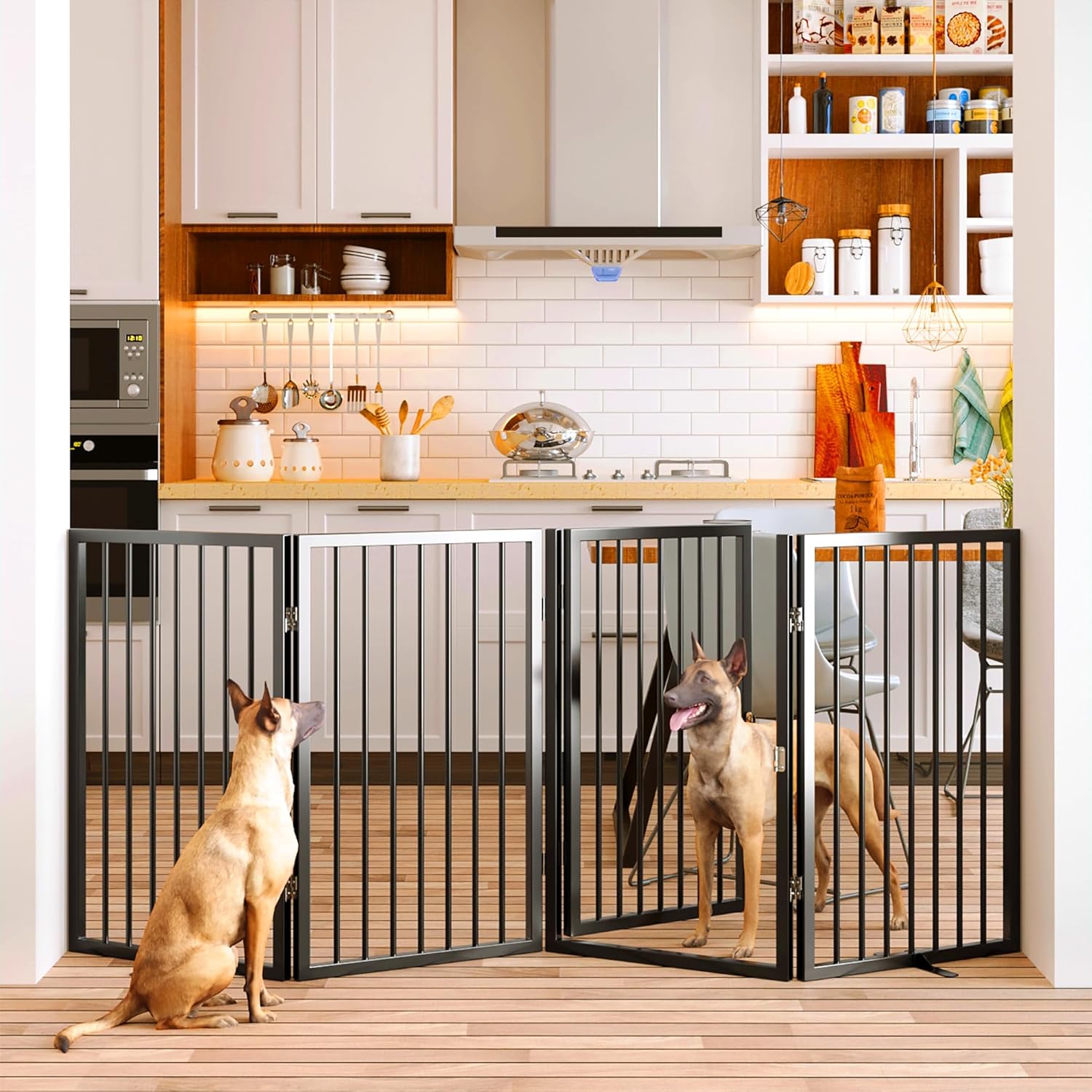Vantas Folding No-Assembly Metal Pet Gate for Indoor & Outdoor