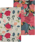 GEOMETRY Kitchen Tea Towels - Quick Dry Microfiber Dish Towels (2