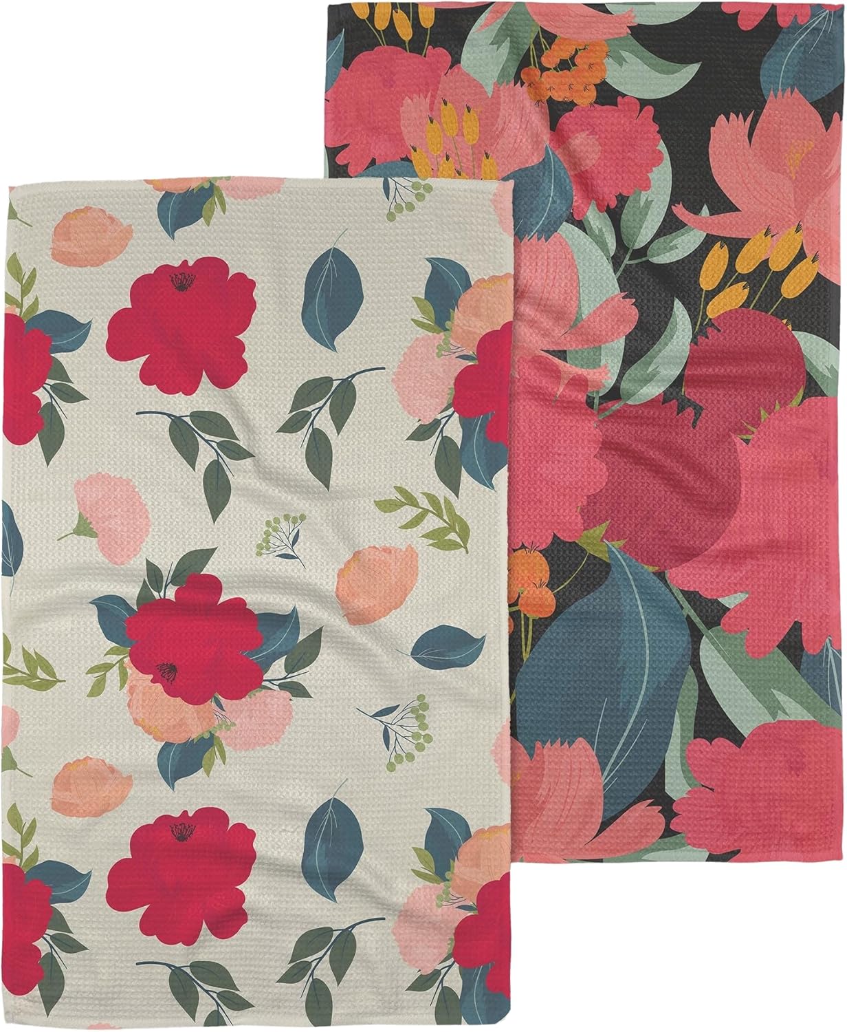 Quick Dry Microfiber Kitchen Tea Towels - Roses for You 18in x 30