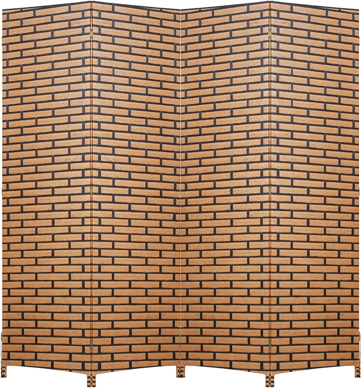 Room Divider Wood Screen 4 Panel Folding Portable Partition