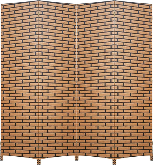 Room Divider Wood Screen 4 Panel Folding Portable Partition