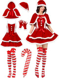 SOMSOC Mrs Santa Claus Costume for Women - Complete Holiday Set