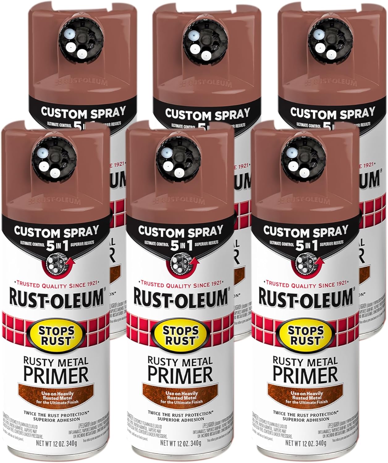 Rust-Oleum 384755-6PK Stops Rust Custom Spray for Metal Primer