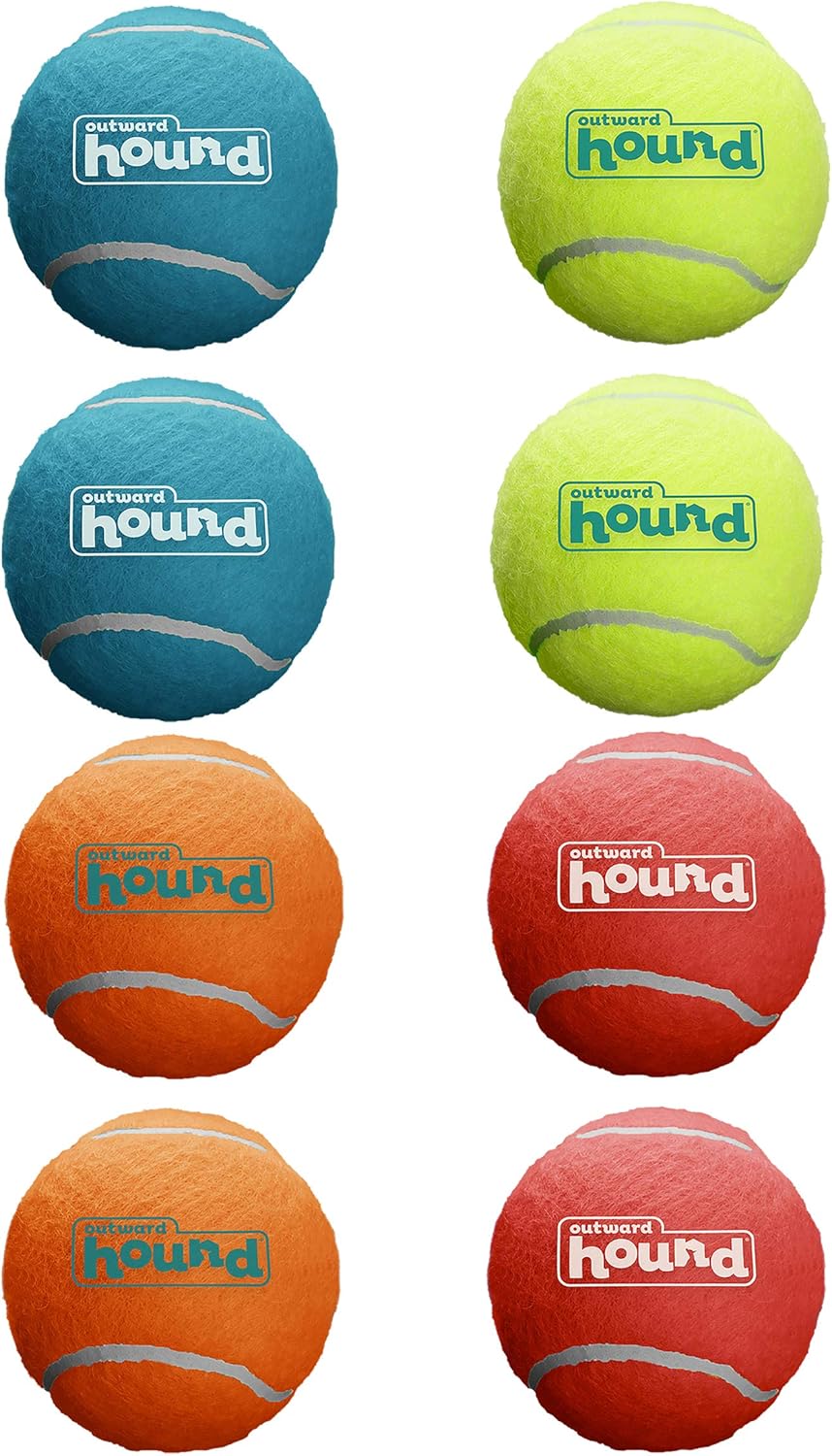 8-Pack Small Squeaker Ballz Fetch Toy by Outward Hound