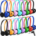 Classroom Headphones 100 Pack Bulk Student Headsets - Color Mix