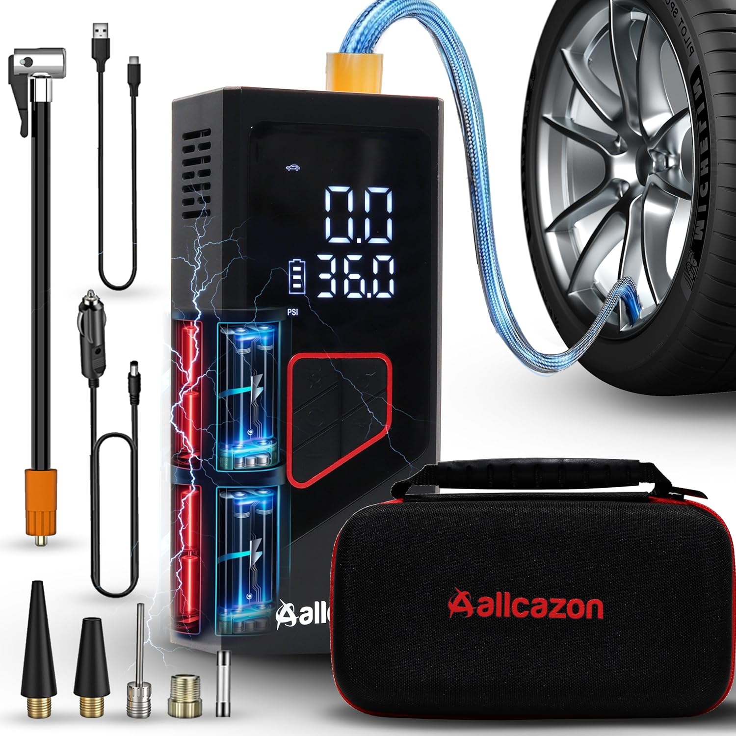 ALLCAZON Smart Pump: Portable 150PSI Tire Inflator