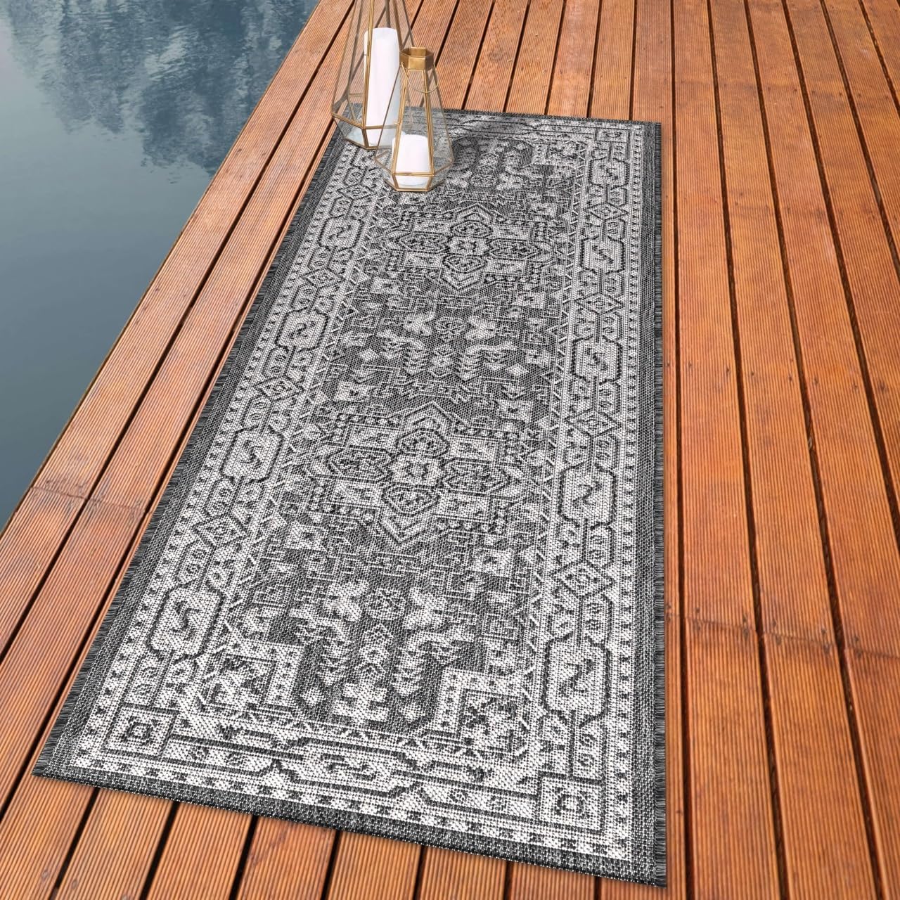 Keen Home Design Terrace Outdoor Runner Rug - 2x8 Washable Rug