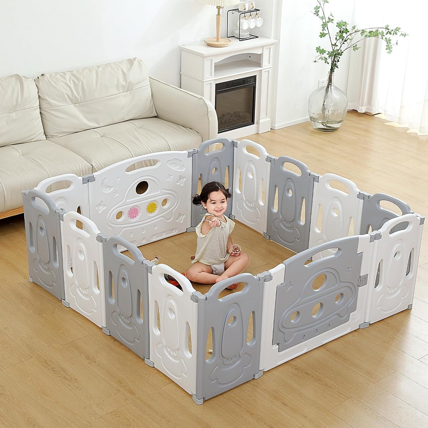 Foldable Baby Playpen for Safe Indoor Outdoor Activity Fun