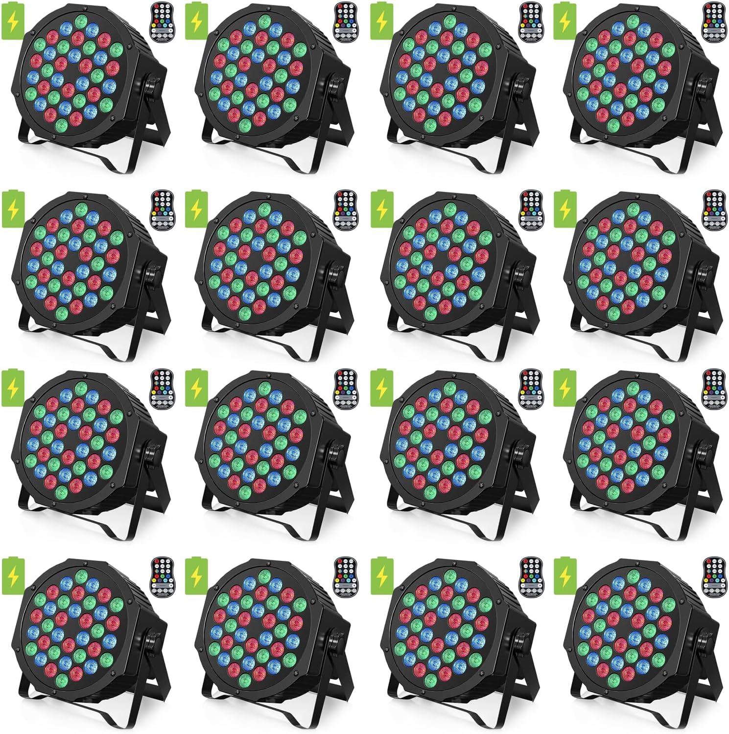 Rechargeable Par Lights 36W RGB for DJ Events and Parties