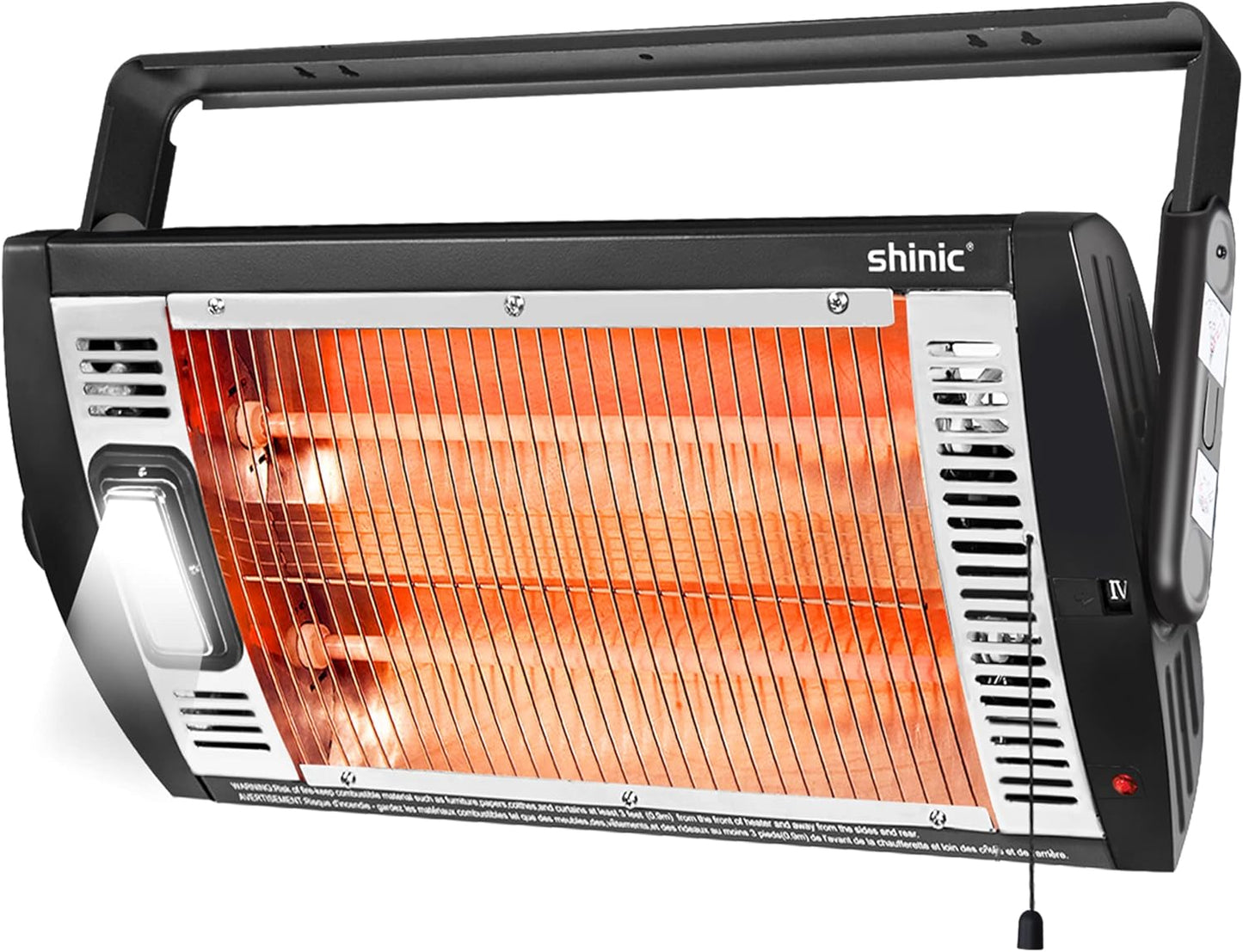 Electric Garage Heaters for Indoor Use with Halogen Light