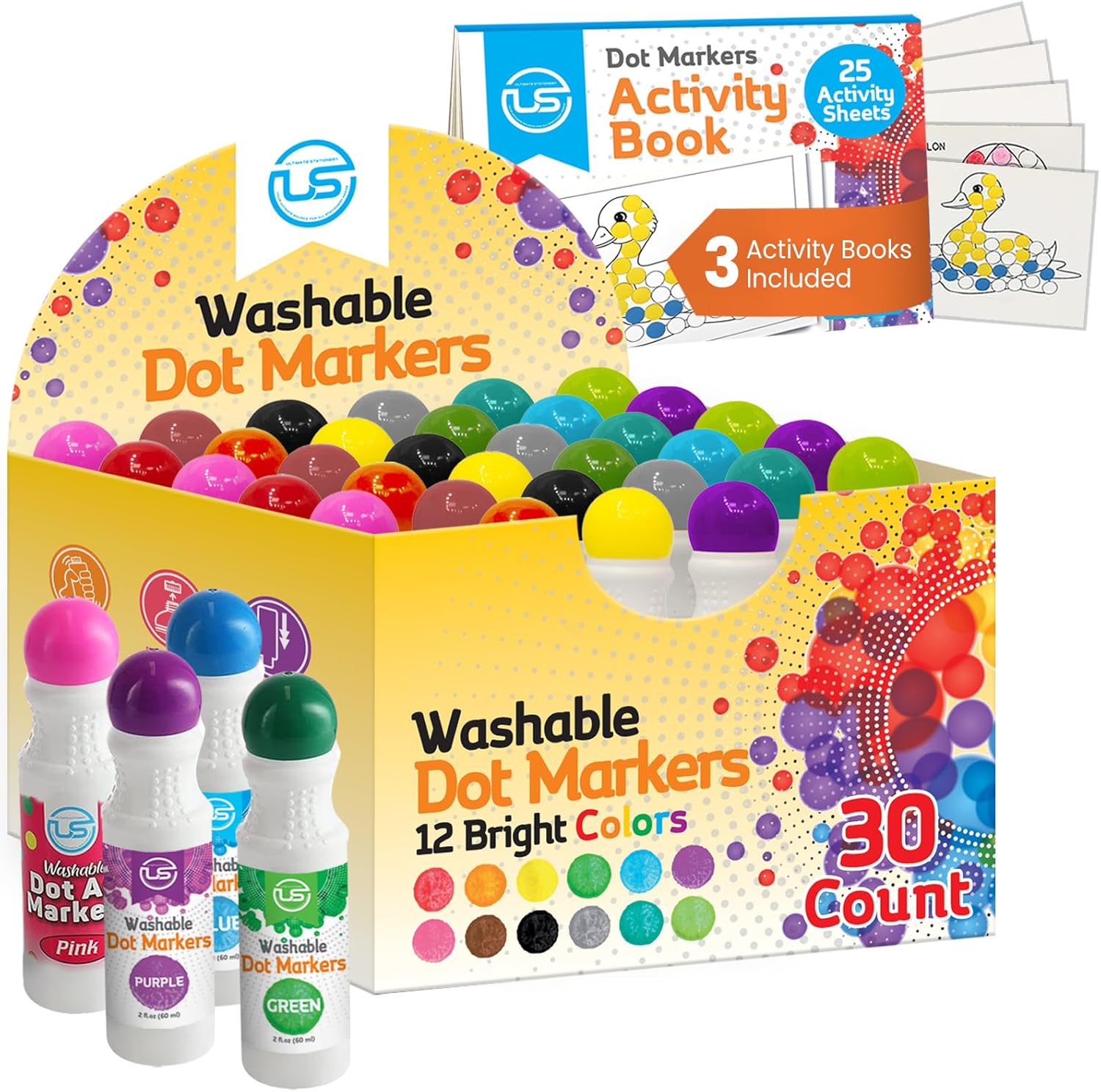 Dot Markers for Toddlers - Washable Art Supplies for Kids