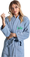 Turkuoise Soft & Absorbent Towel Robe - Plush Turkish Terry Kimono