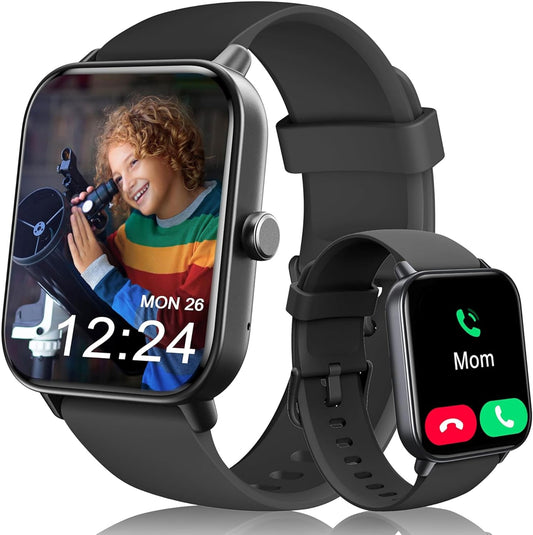 IP68 Waterproof Kids Smart Watch - 100 Sports Modes, Call & Heart Rate - Perfect Valentines Day Gift!