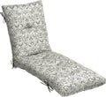 Arden Outdoor Plush Tufted Chaise Cushion 76 x 22 in - Neutral Damask