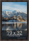 wallsthatspeak 19x32 Espresso Brown Picture Frame for Posters - Slim