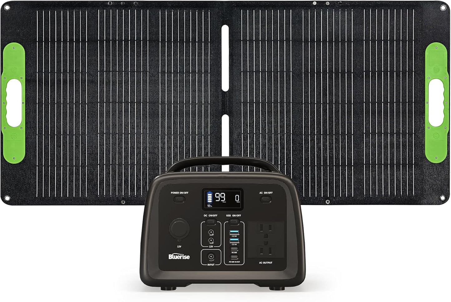 BLUERISE Solar Generator 320W: Portable Power Pack for Outdoors