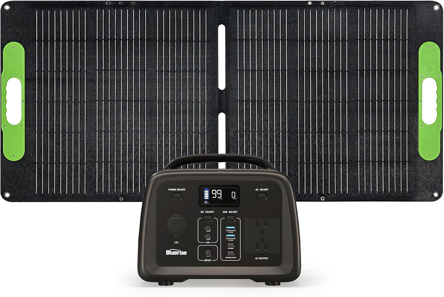 BLUERISE Solar Generator 320W: Portable Power Pack for Outdoors