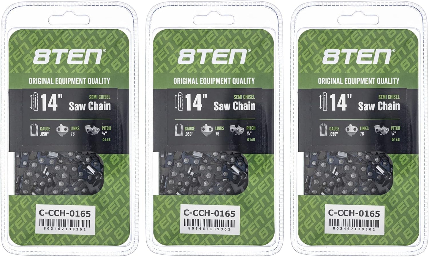 8TEN Semi Chisel Chainsaw Chain 14 Inch 76DL 3 Pack Review