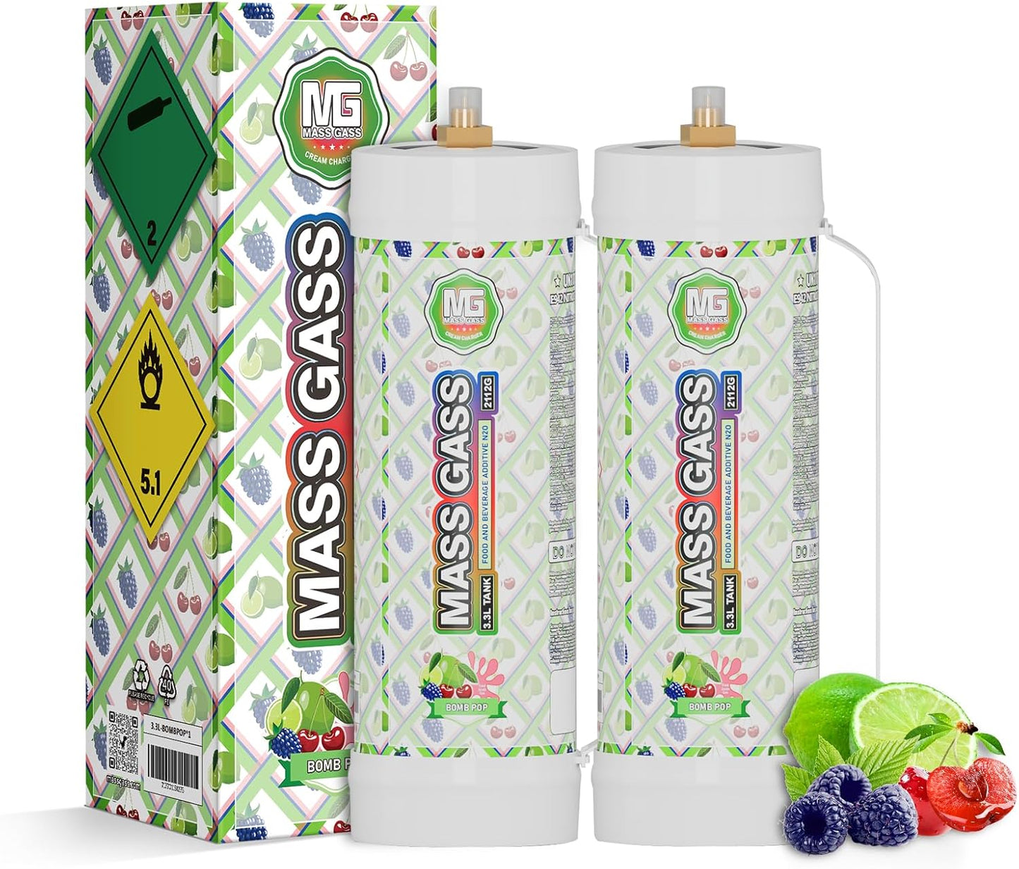 Pure Bomb Pop Flavored Whipped Cream Chargers - MassGass