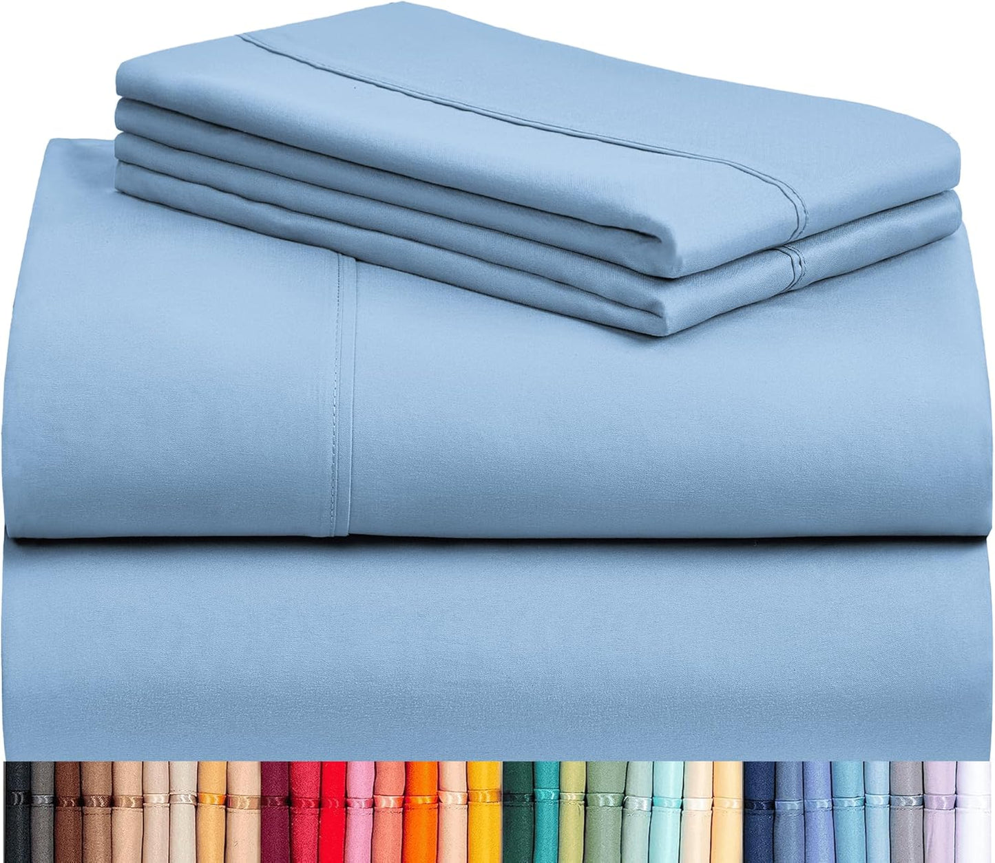 LuxClub King Sheet Set - Breathable Luxury Bedding for Comfort