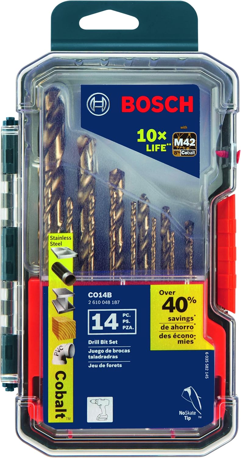 BOSCH CO14B 14-Piece Cobalt M42 Metal Drill Bits Set Review