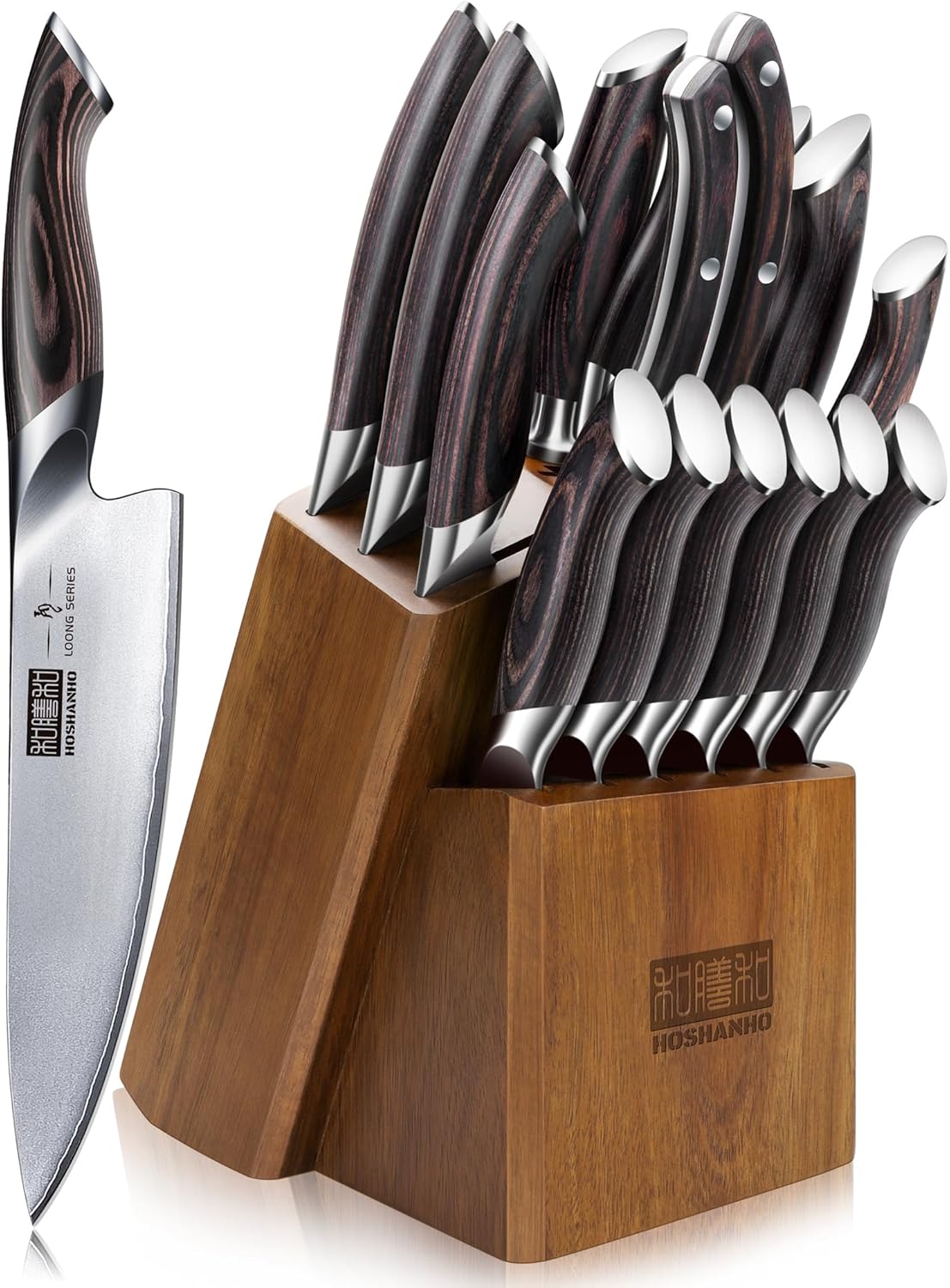 HOSHANHO 16-Piece Knife Set: Ultra Sharp Kitchen Essentials