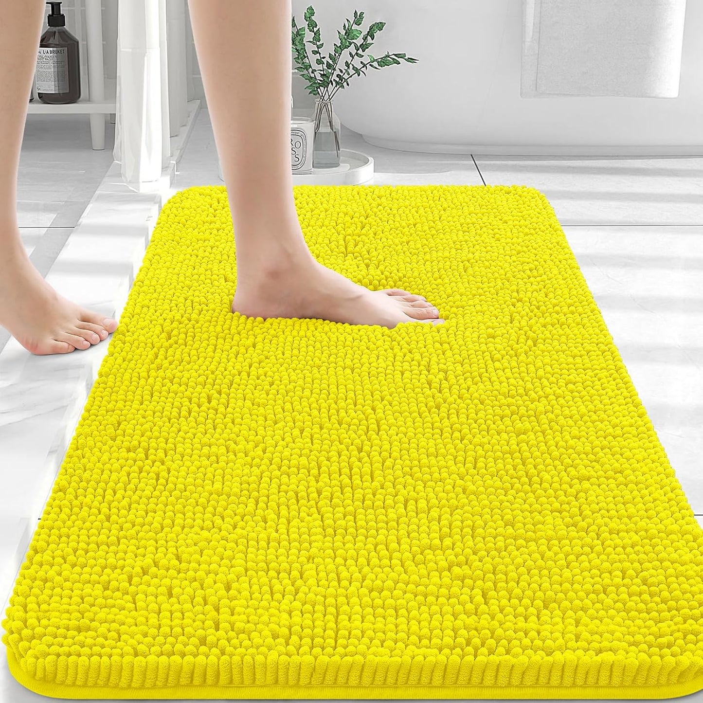 OLANLY Extra Soft Chenille Bath Rugs for Cozy Bathroom Comfort