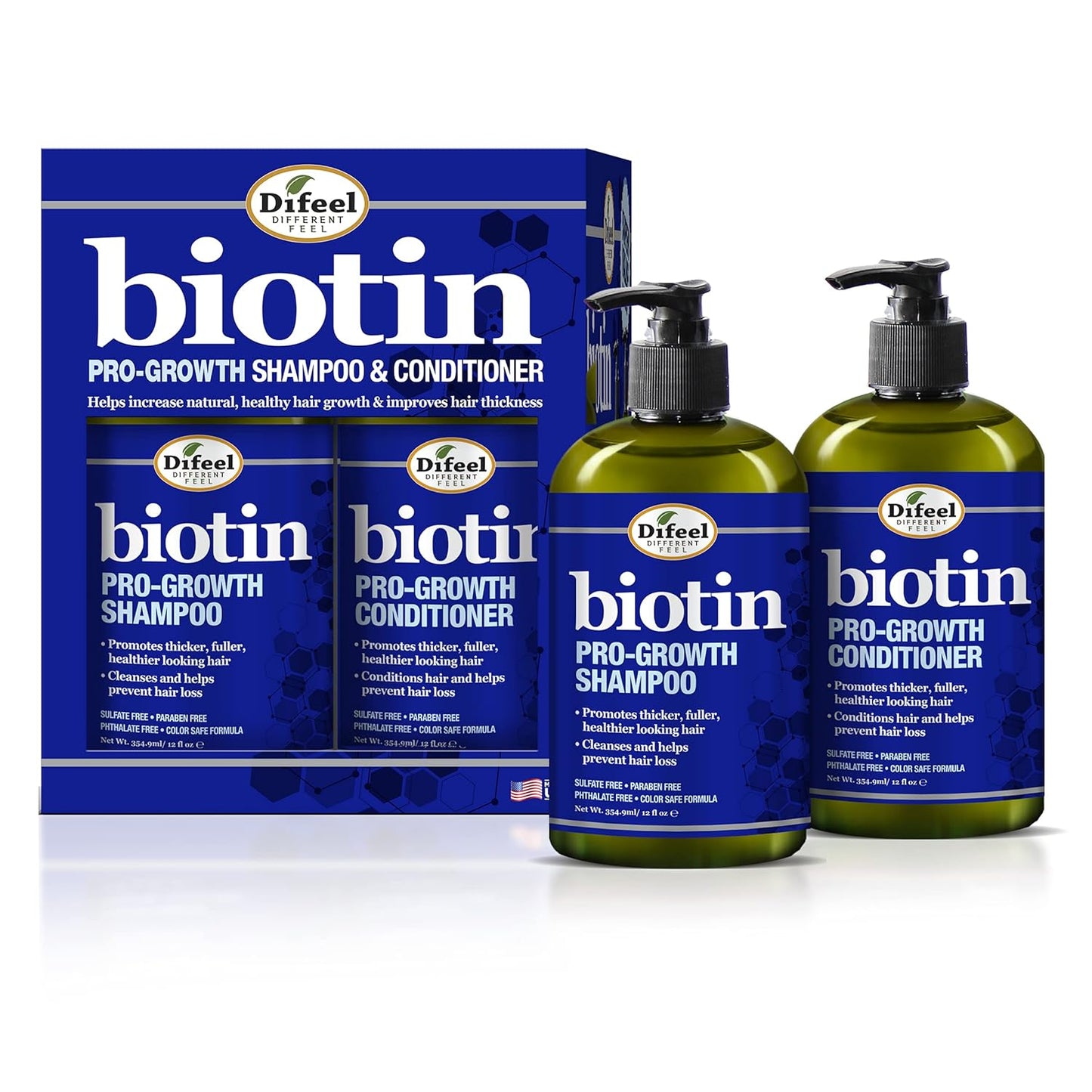 Difeel Pro-Growth Biotin Set - Fight Thinning Hair