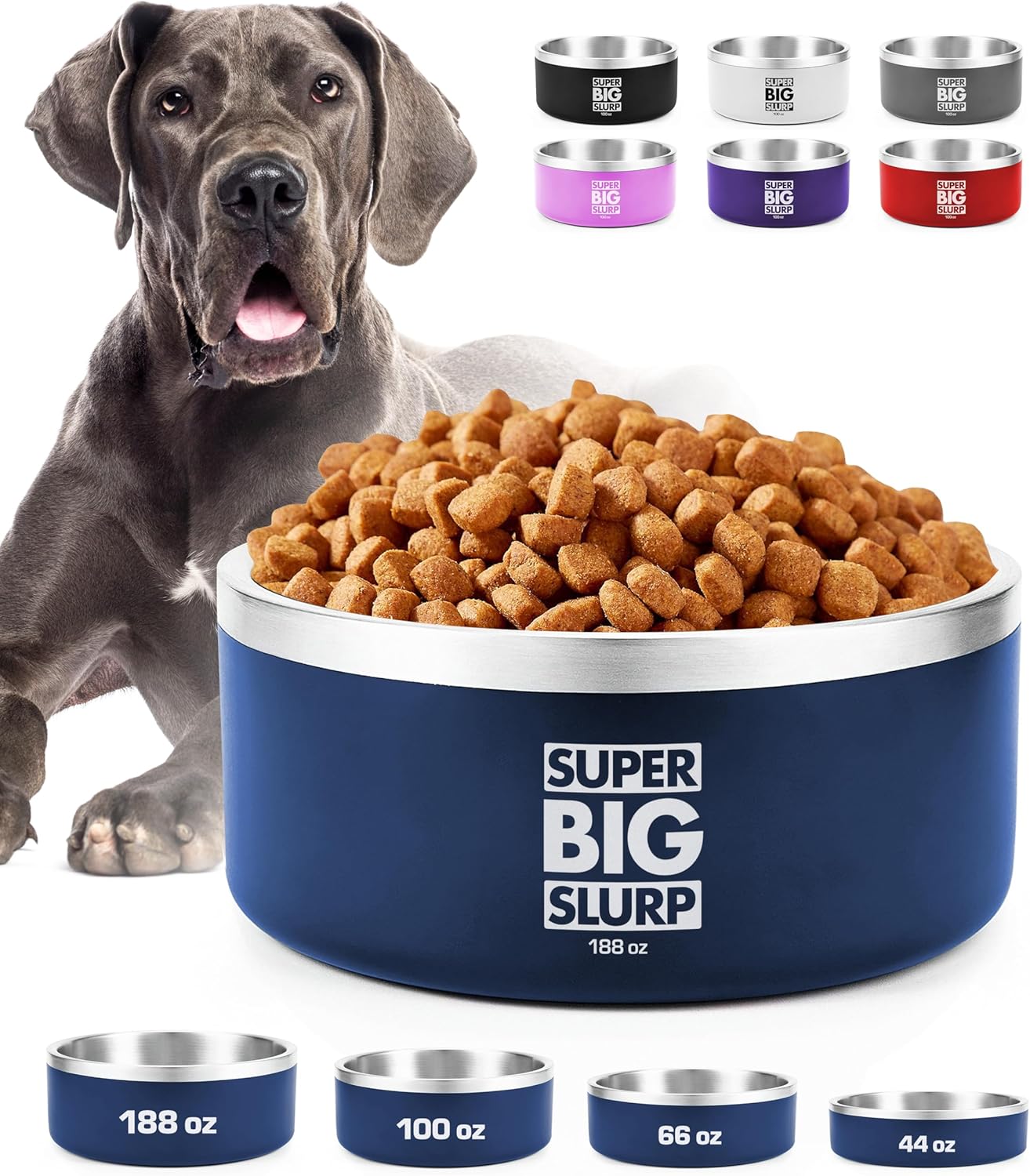 Tuff Pupper Heavy Duty Insulated Dog Bowl for Large Pets