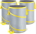 30 Gallon Collapsible Trash Can 3 Pack - Portable Yard Waste Bags