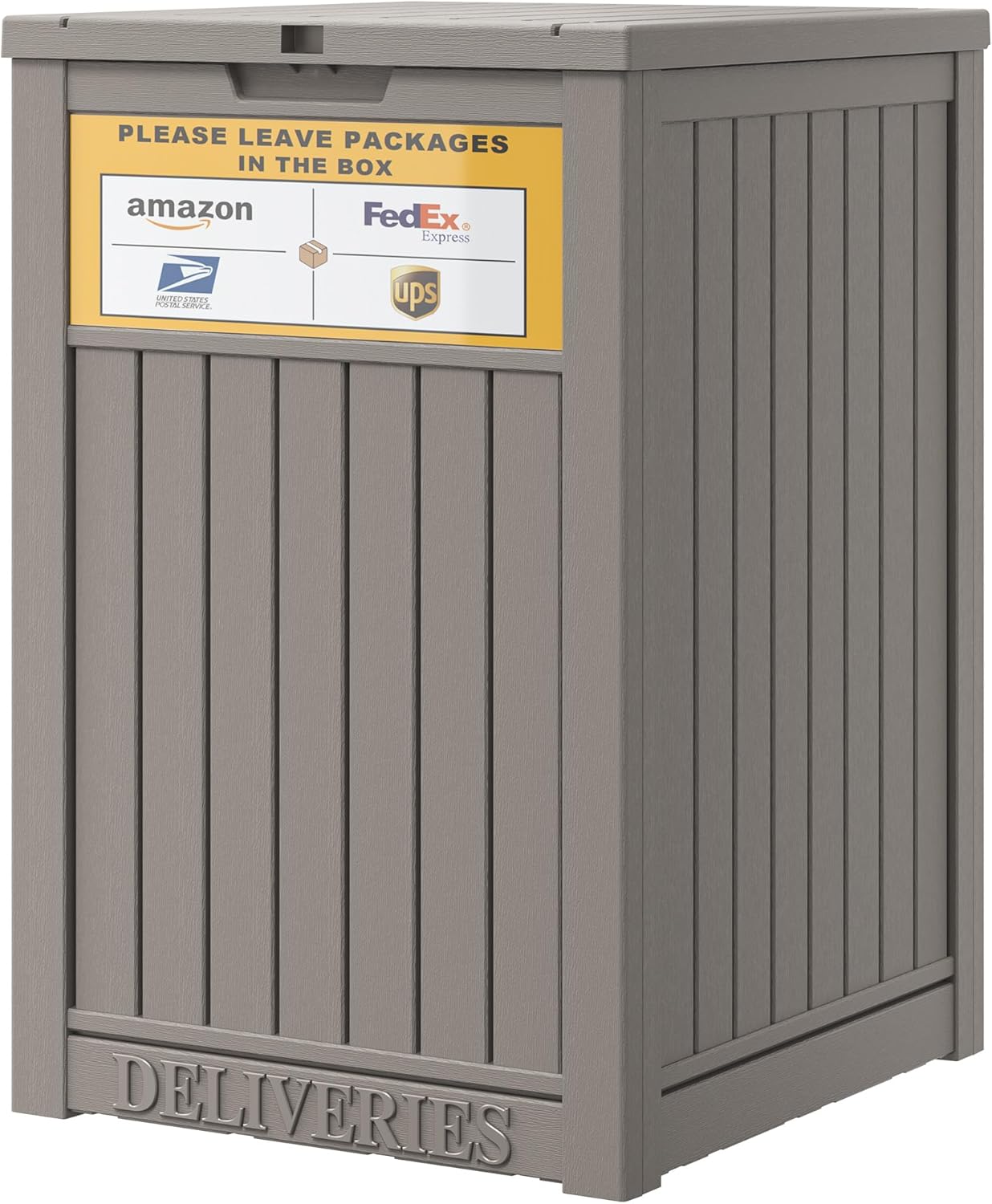 Secure Package Delivery Box for Outside with Lockable Lid
