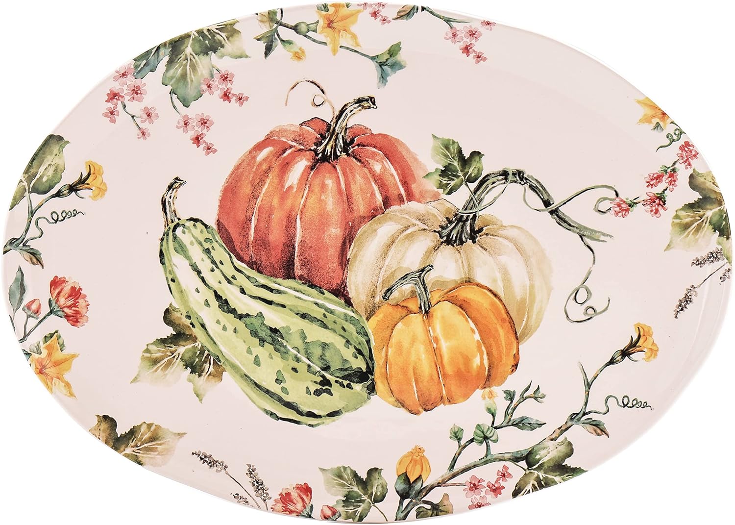 Bico Pumpkin Feast 16 inch Oval Platter for Stylish Dining