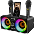Karaoke Machine for Adults and Kids with 2 UHF Microphones - Portable