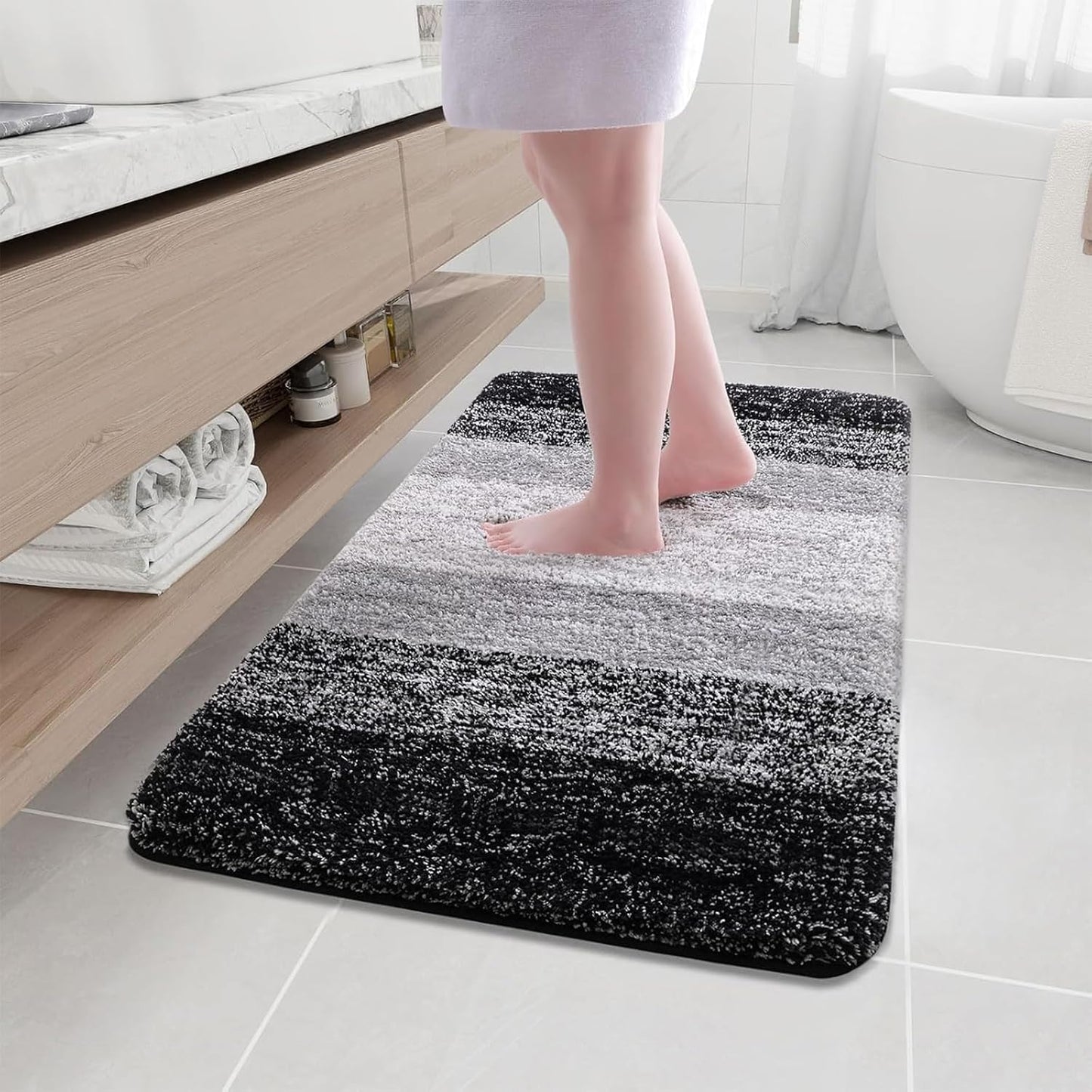 Arotive Microfiber Bathroom Rugs - Soft, Absorbent, Non-Slip