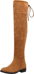 Vepose Women's 998 Suede Over The Knee High Boots - Comfortable Flat