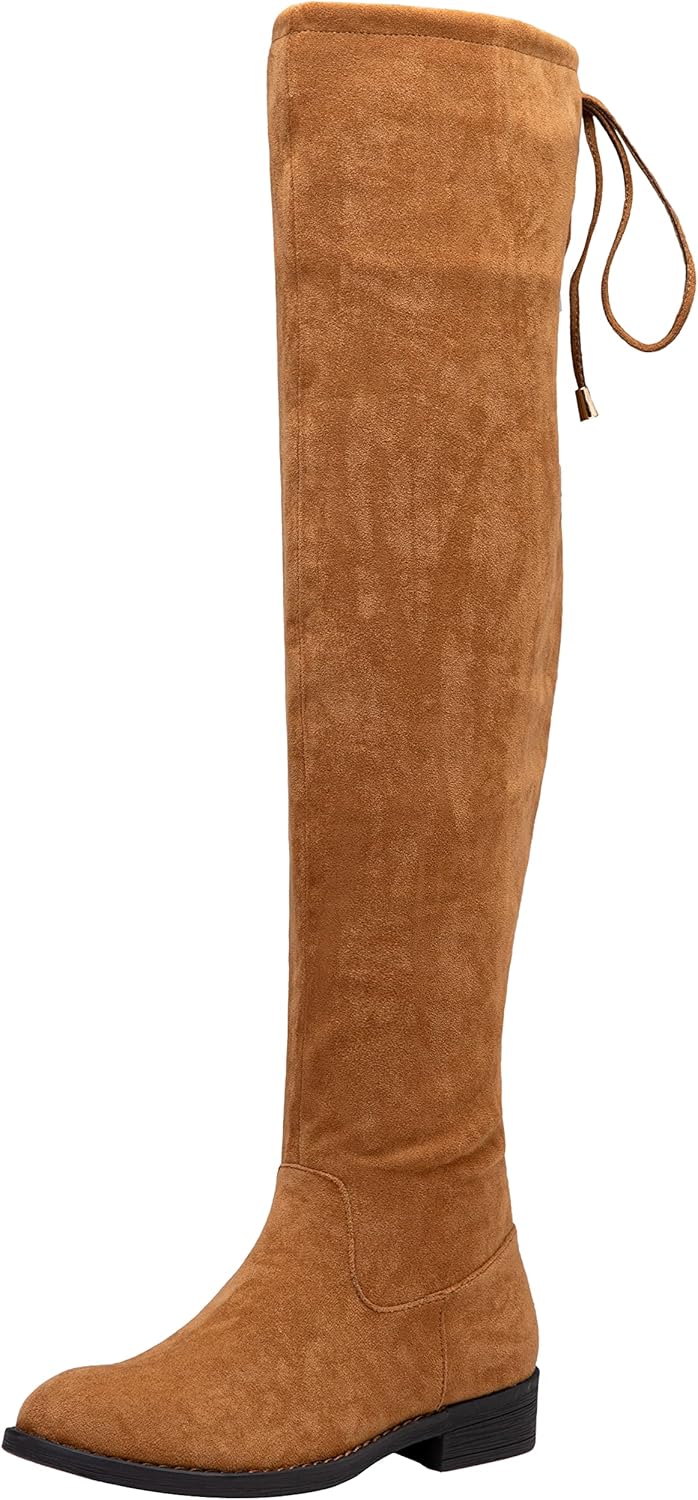 Vepose Women's 998 Suede Over The Knee High Boots for Comfort