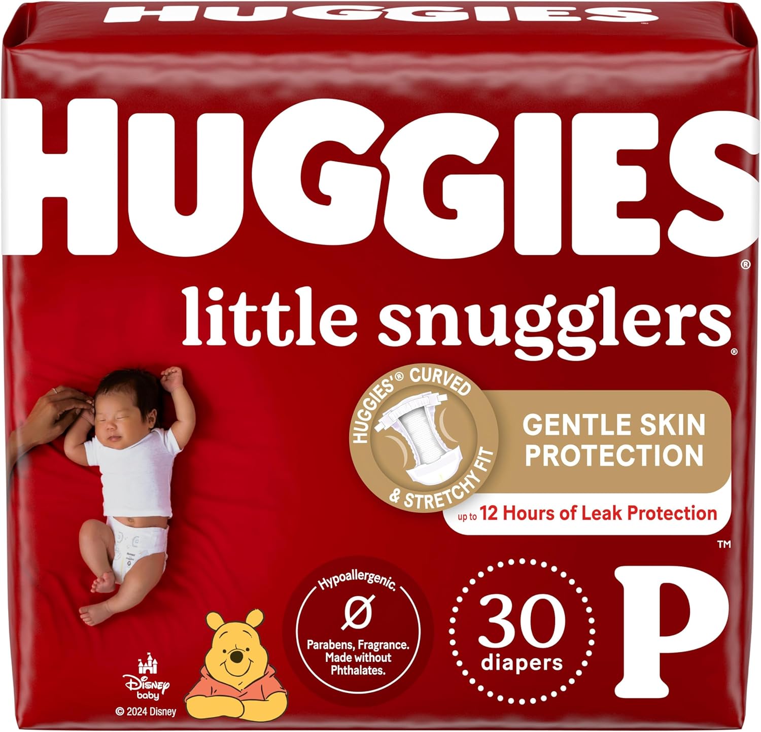 Huggies Little Snugglers Preemie Diapers, 30 Count
