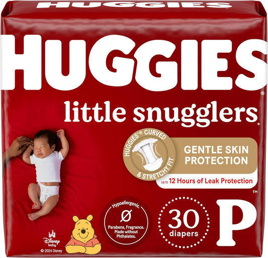 Huggies Little Snugglers Preemie Diapers, 30 Count