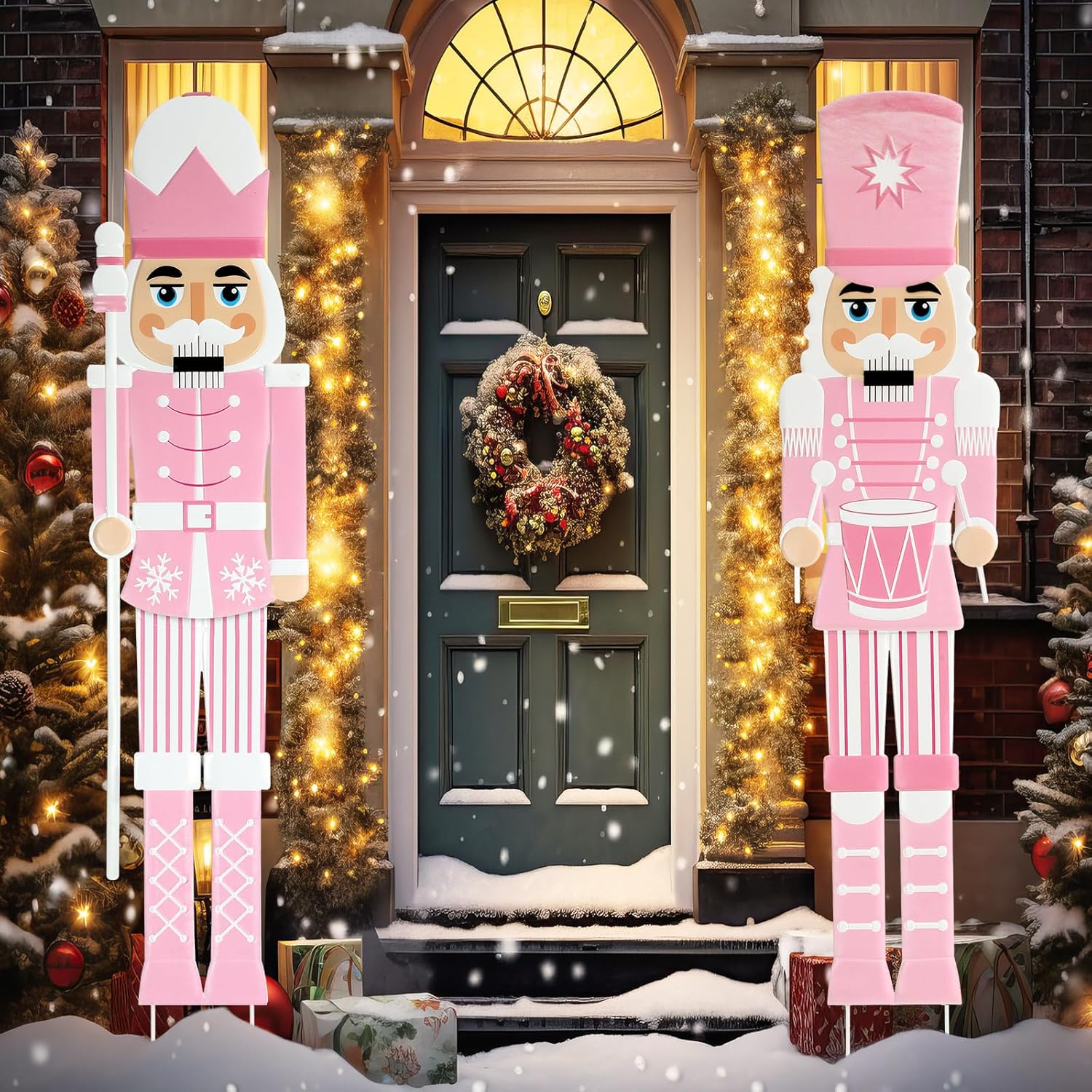 Giant 6ft Metal Christmas Nutcracker Yard Decorations for Holidays