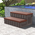 Hot Tub Steps with Storage and Non-Slip Top - Sturdy 36 in Spa Steps
